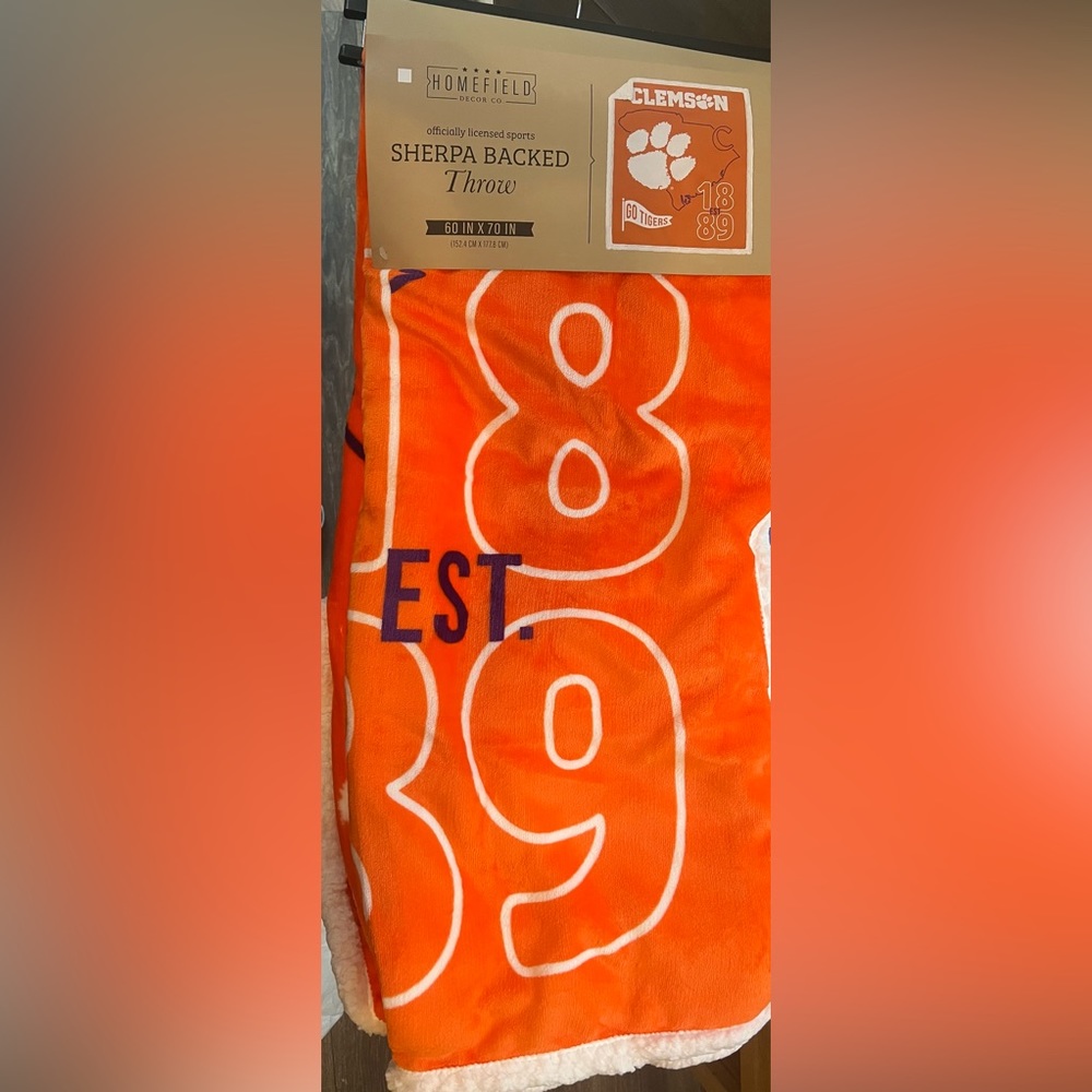 Clemson Tigers Sherpa throw